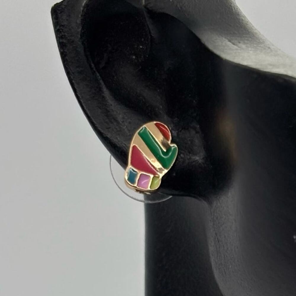 Green & Red Muffin Earrings